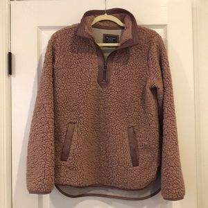 Abercrombie half zip Sherpa pullover